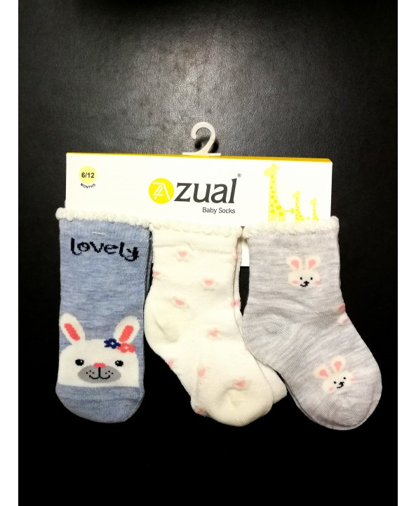 Zual бебешки чорапи 3 чифта 6/12 мес. 10175